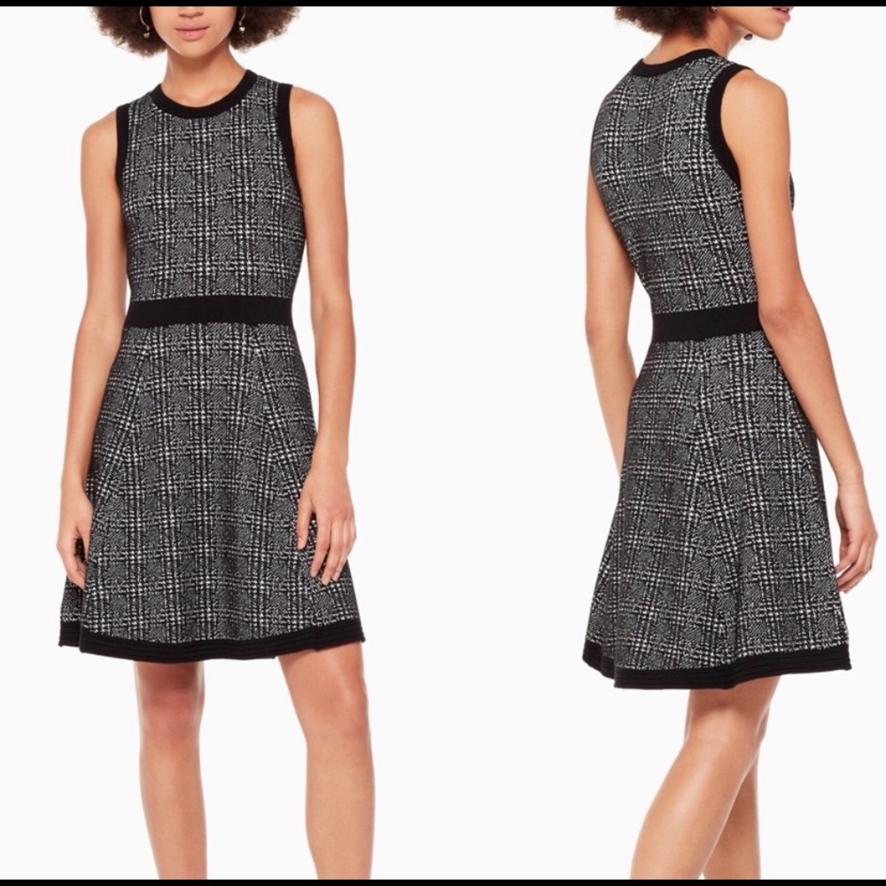 Kate Spade Out West Mod Plaid Sweater Dress Size S